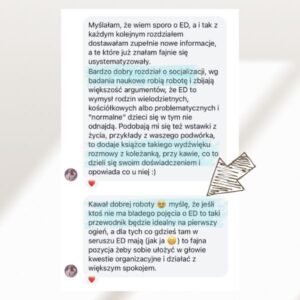 Opinia czytelniczki o książce Czas na ED - zrzut ekranu 2