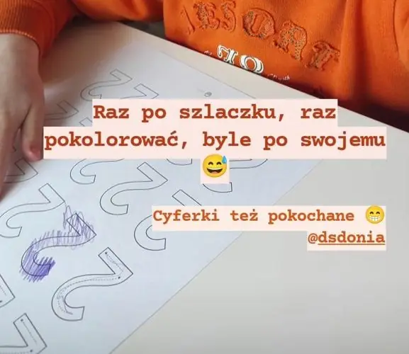 Karta do nauki cyferek w użyciu