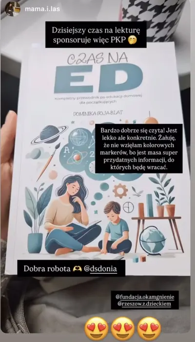 Relacja @mama.i.las z książką Czas na ED