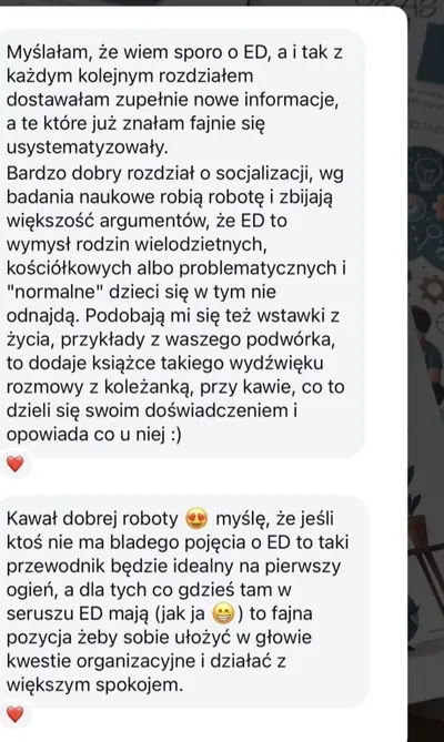 Wiadomość od czytelniczki o rozdziale o socjalizacji